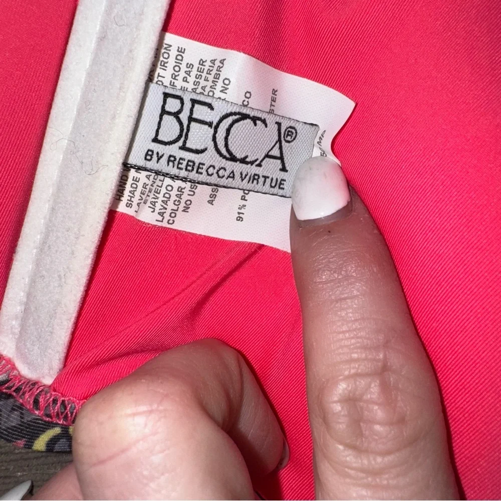 BECCA Rebecca Virtue Paisley butterfly Bikini Top Euro‎ Summer Glam Resort Swim